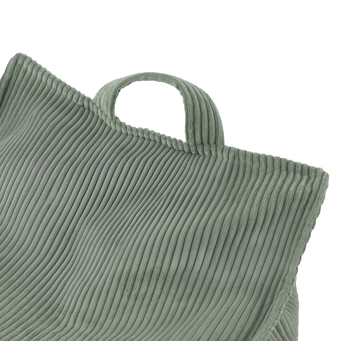 PLUSH NEST Kvadratinis Kordurojaus Fotelis Vaikams, Žalias – vaizdas 5