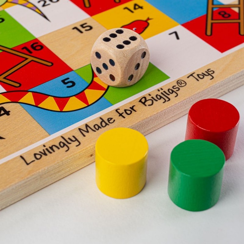 Bigjigs stalo žaidimas Gyvatės ir kopėčios – vaizdas 10