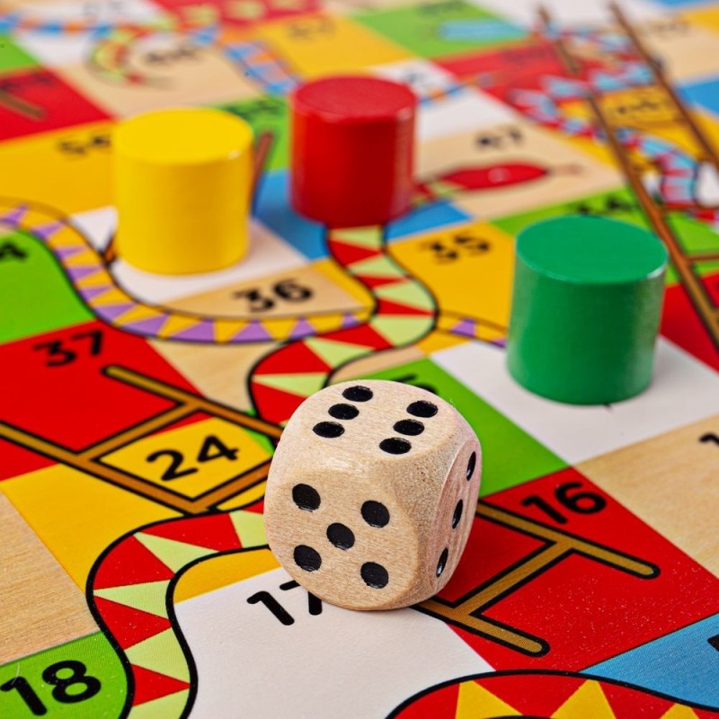 Bigjigs stalo žaidimas Gyvatės ir kopėčios