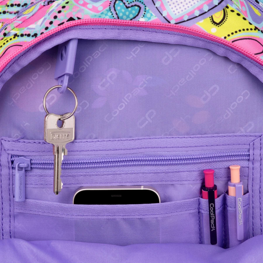 Mokyklinė kuprinė Pastel Hearts rinkinys 3 dalių – CoolPack