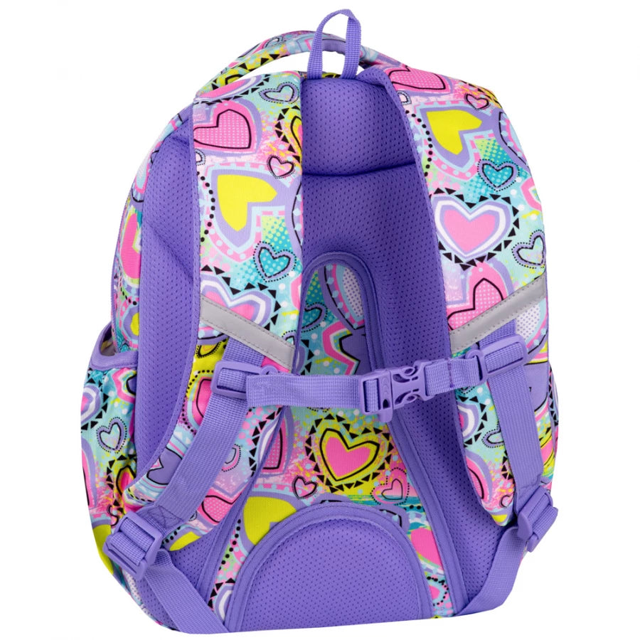 Mokyklinė kuprinė Pastel Hearts rinkinys 3 dalių – CoolPack