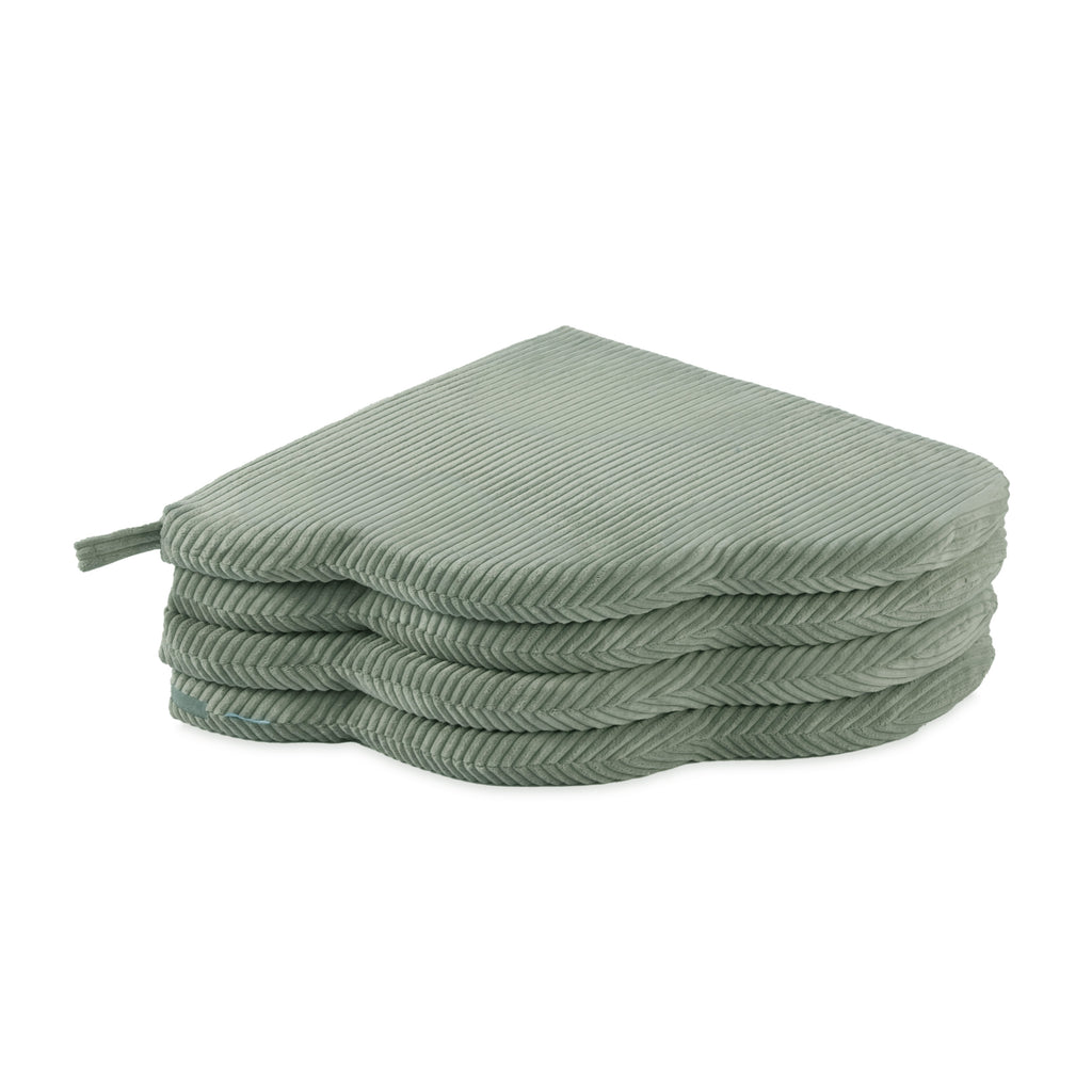 Prabangus PLUSH NEST Pūkuotos Gėlės Kilimėlis, Žalias Kordurojus – vaizdas 8