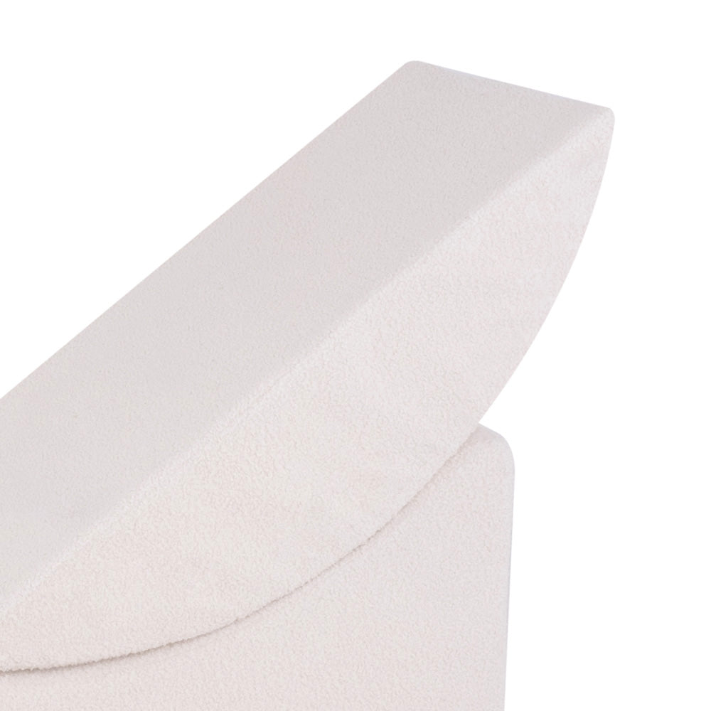 Modulinis Fotelis „Plush Nest“, kremas Matmenų ir konstrukcijos demonstravimas – vaizdas 4