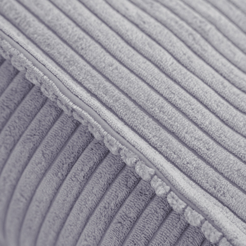 Prabangus Kordurojaus Pufas Plush Nest, Pilkas – vaizdas 9