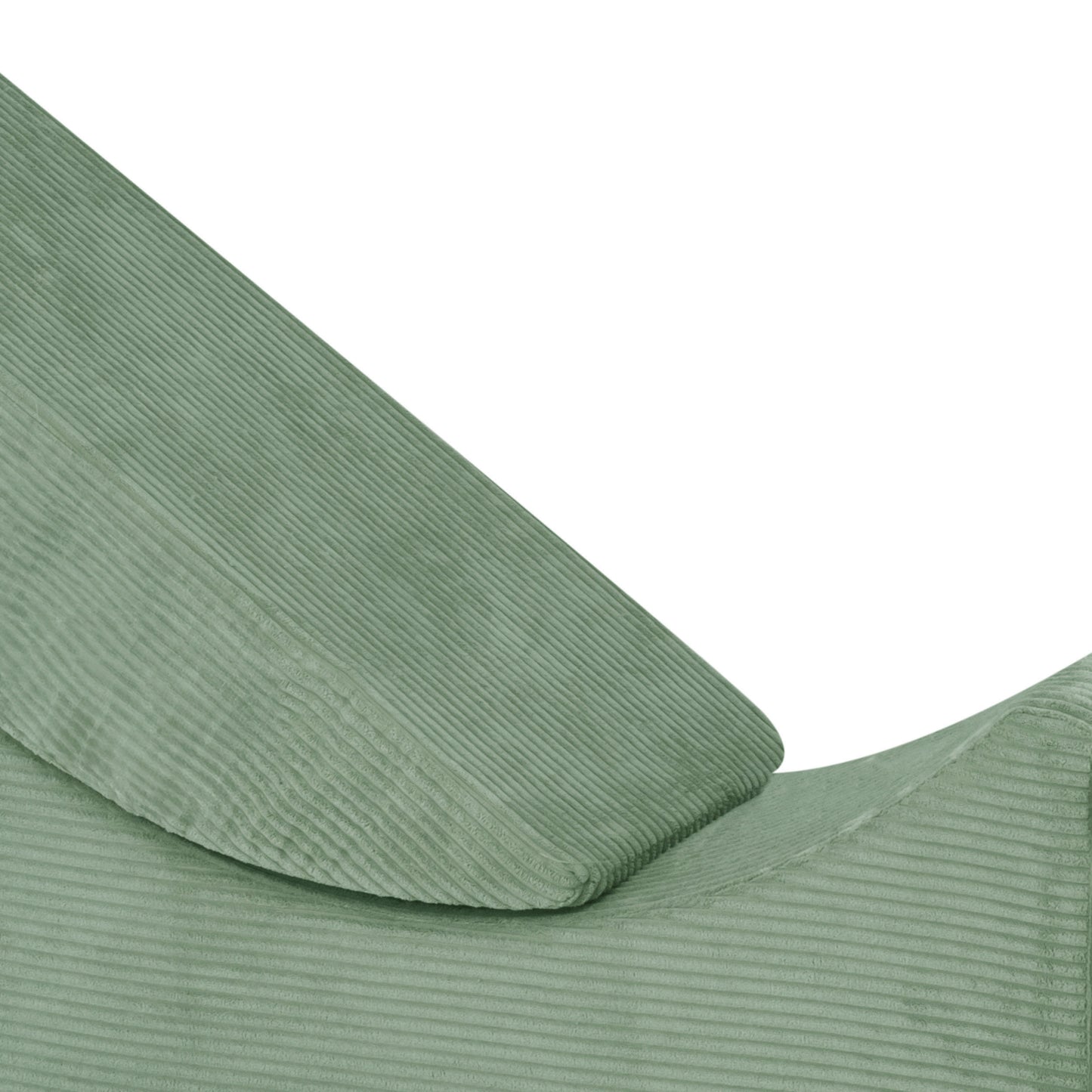 Pliušinis modulinis gultas-šezlongas „Lizdas“, žalias – vaizdas 5