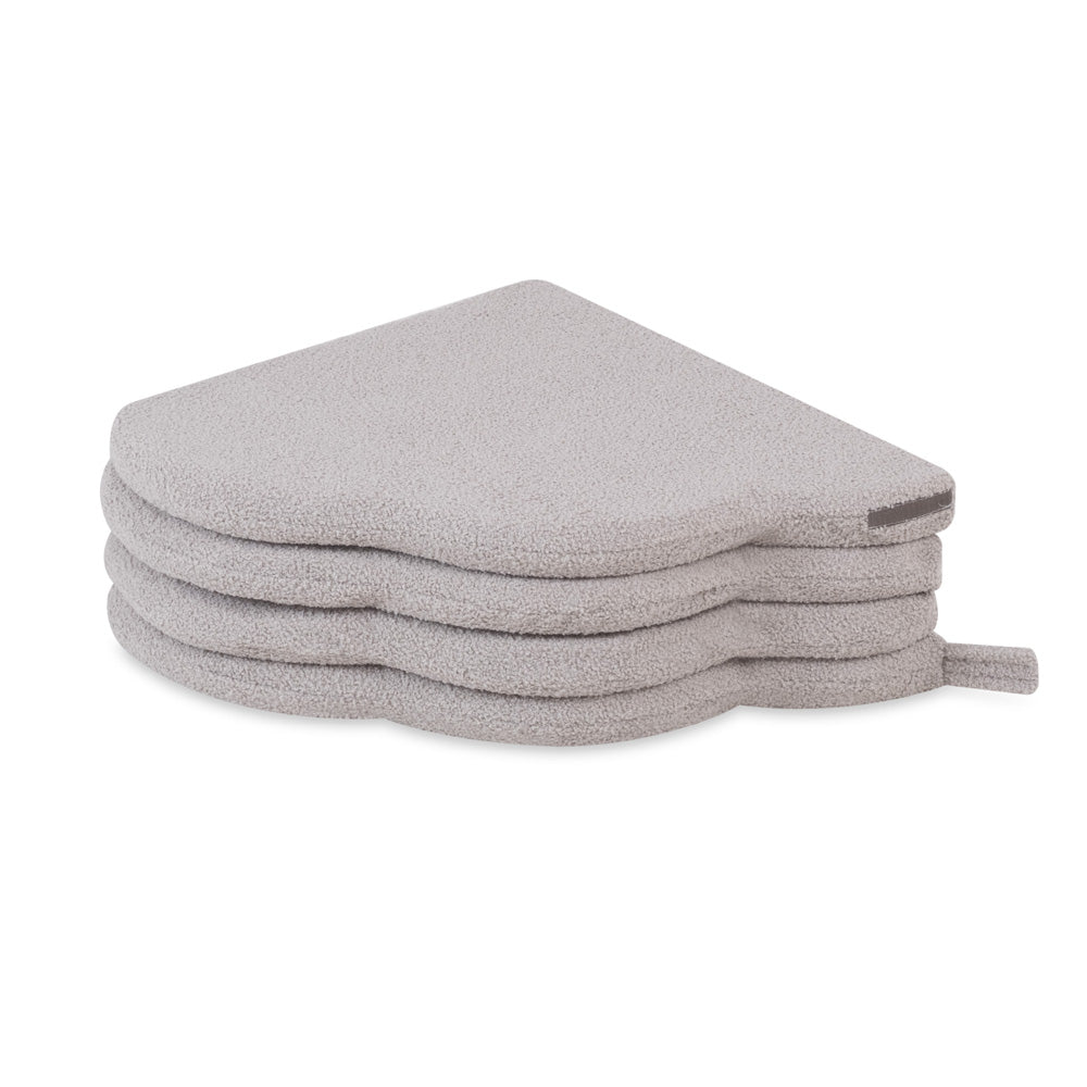 Minkštas gėlės formos žaidimų kilimėlis PLUSH NEST, Pilkas Pliušas (115x115 cm) – vaizdas 2