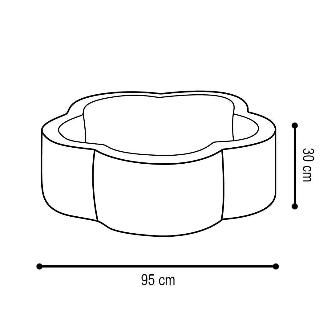 Premium Veliūro Kamuoliukų Baseinas 95x30 cm, Smėlio Spalvos – vaizdas 8