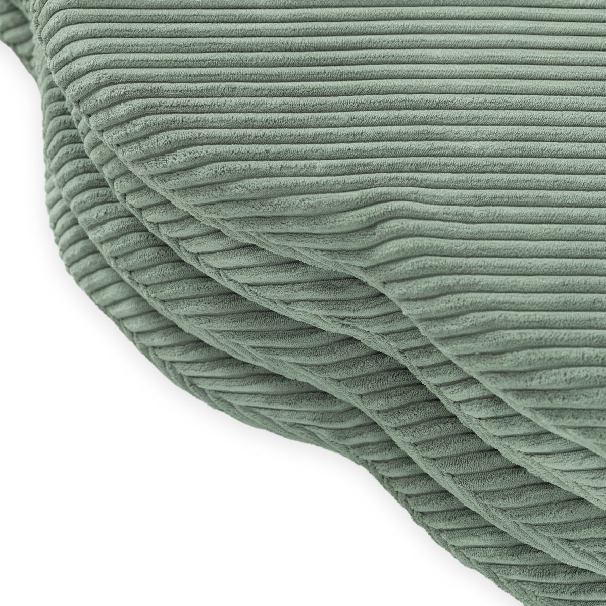 Prabangus PLUSH NEST Pūkuotos Gėlės Kilimėlis, Žalias Kordurojus – vaizdas 3