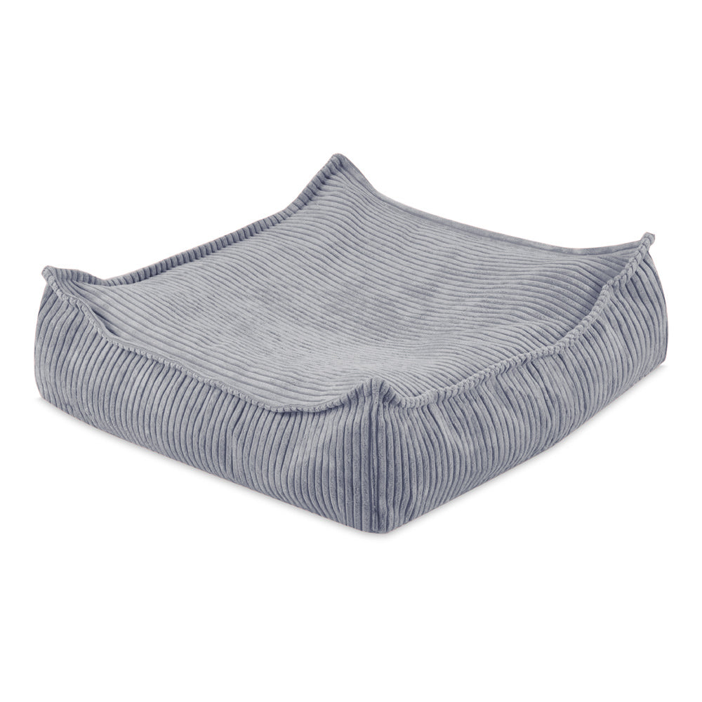 Prabangus Kordurojaus Pufas Plush Nest, Pilkas – vaizdas 5