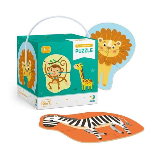 Dodo dėlionė Laukiniai gyvūnai (6 dėlionės) – pagrindinis vaizdas