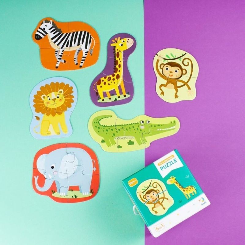 Dodo dėlionė Laukiniai gyvūnai (6 dėlionės) – vaizdas 3