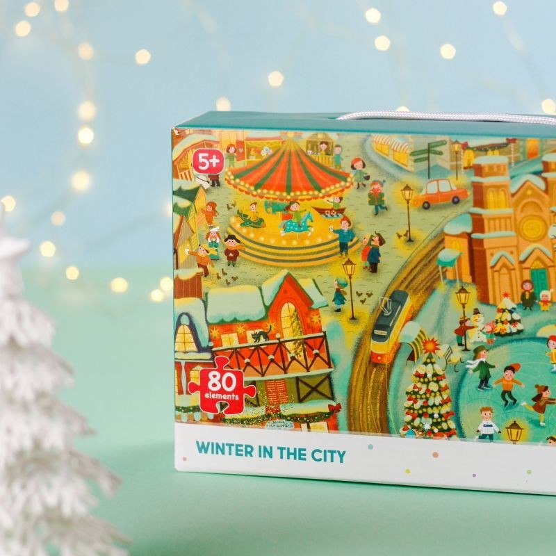 Dodo pastabumo dėlionė Žiema mieste (80 det) – vaizdas 3