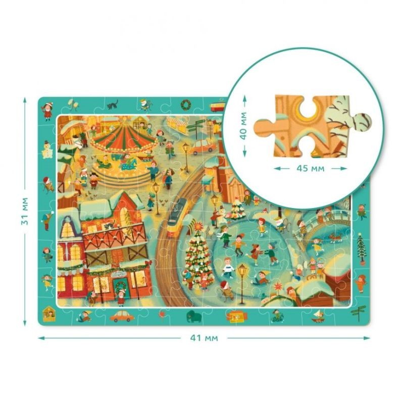 Dodo pastabumo dėlionė Žiema mieste (80 det) – vaizdas 4