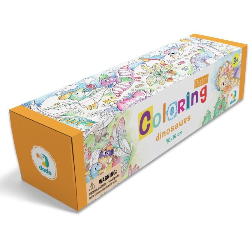 Dodo spalvinimo ritinys Dinozaurai – vaizdas 2