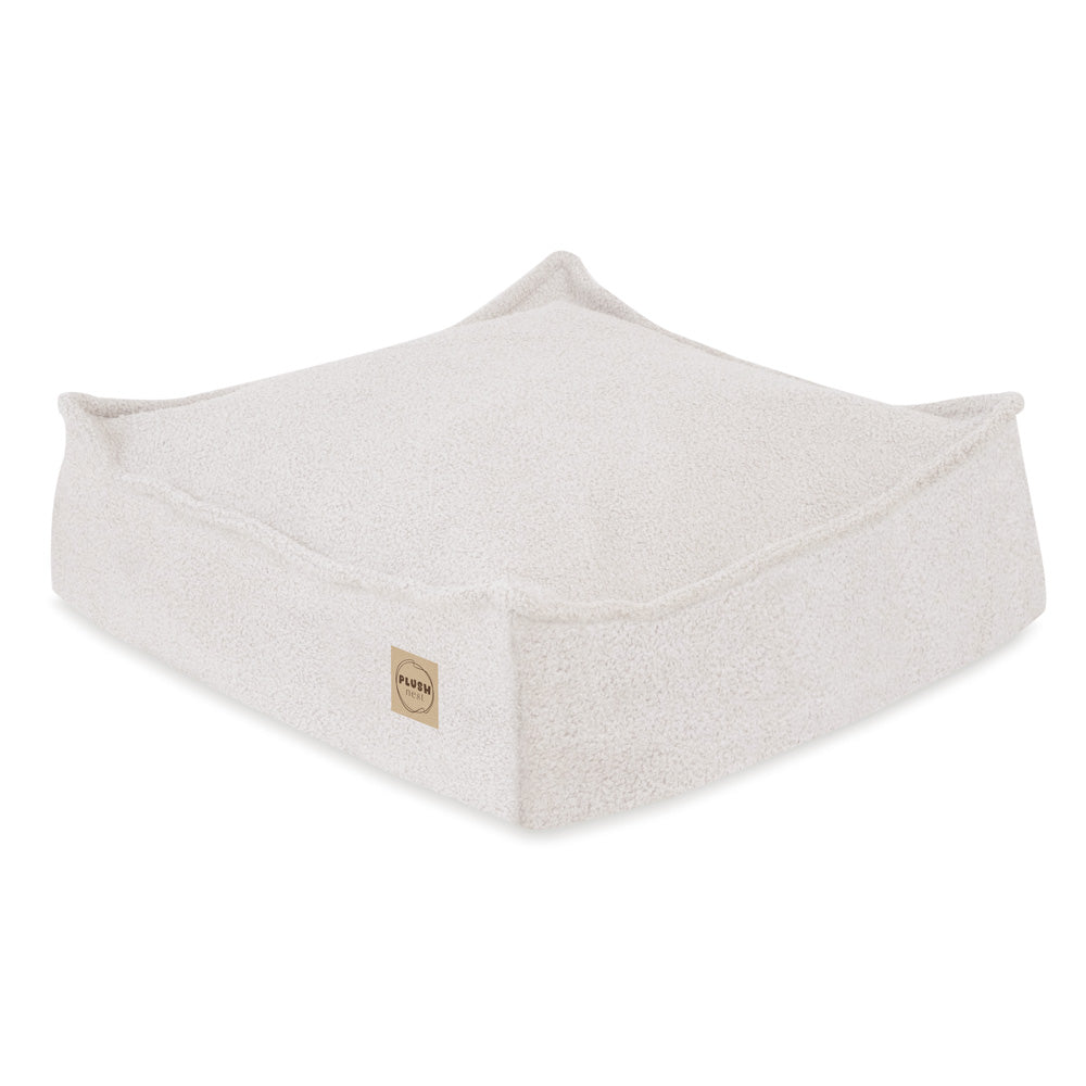 Minkštas Grindų Pufas Plush Nest, Kreminis Pūkuotukas (60x60 cm) – pagrindinis vaizdas