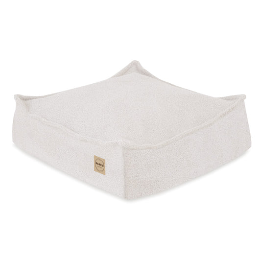 Minkštas Grindų Pufas Plush Nest, Kreminis Pūkuotukas (60x60 cm) – pagrindinis vaizdas