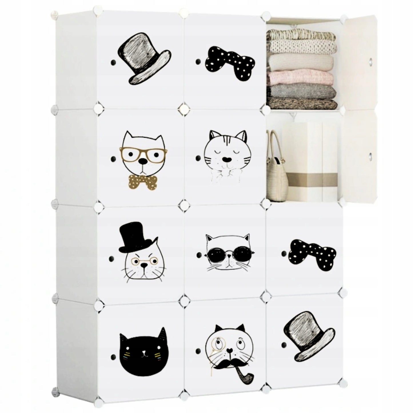 Modulinė vaikų spinta drabužiams ir žaislams laikyti – pagrindinis vaizdas