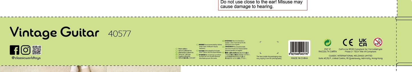 Medinė gitara iš šono, matomos virvelės ir korpusas – vaizdas 2