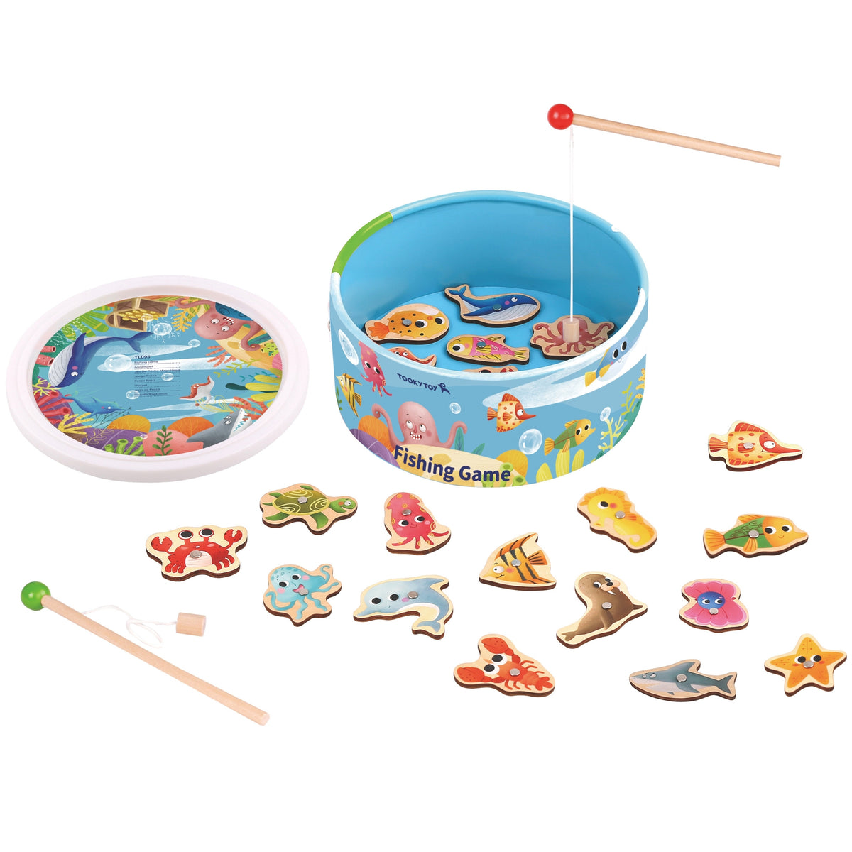 TOOKY TOY Žvejybos Žaidimas su Magnetinėmis Meškerėmis