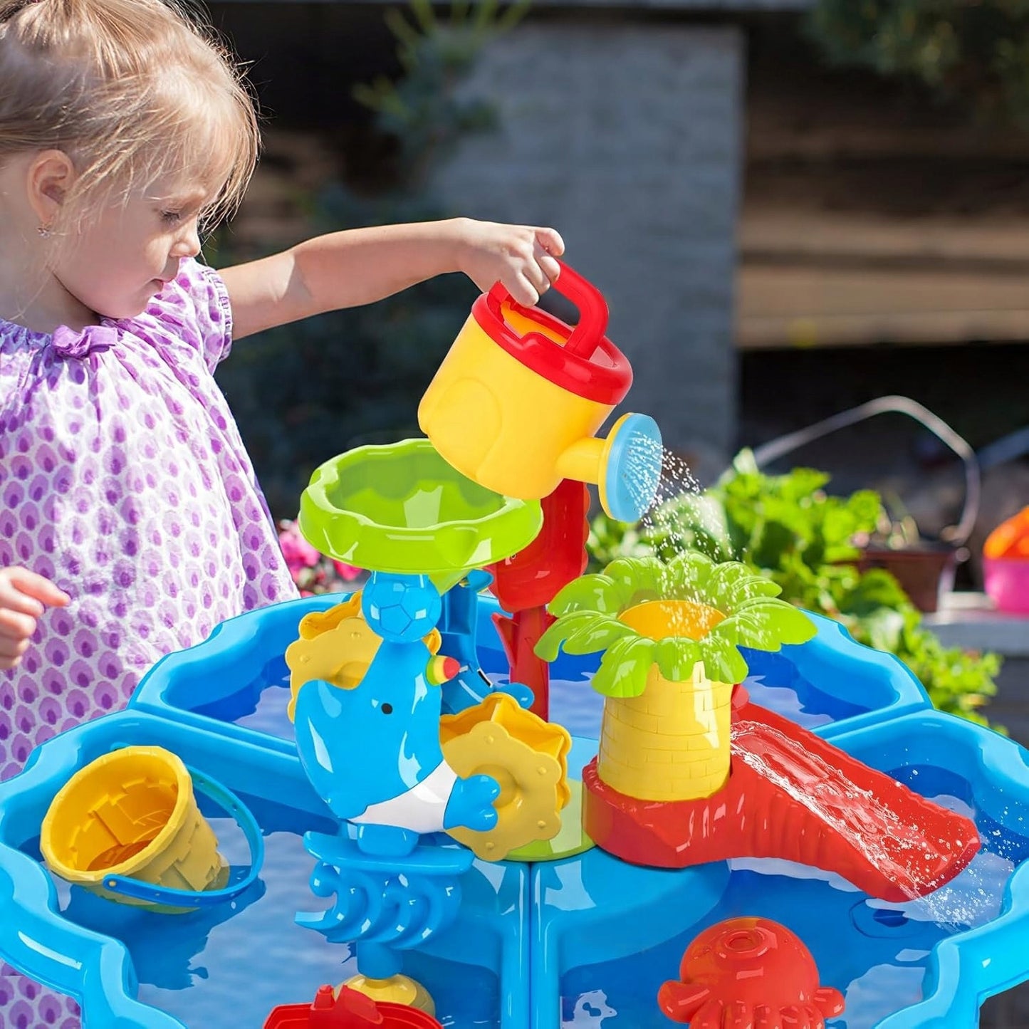 WOOPIE 2in1 Vandens ir smėlio staliukas su kėdute ir delfinu – vaizdas 3