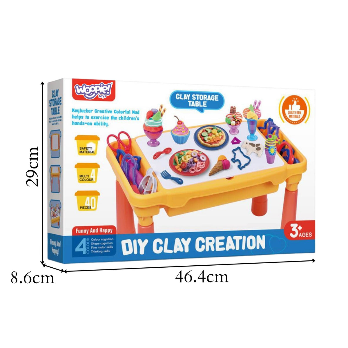 WOOPIE Kūrybinis plastilino stalas su priedais 40 vnt.