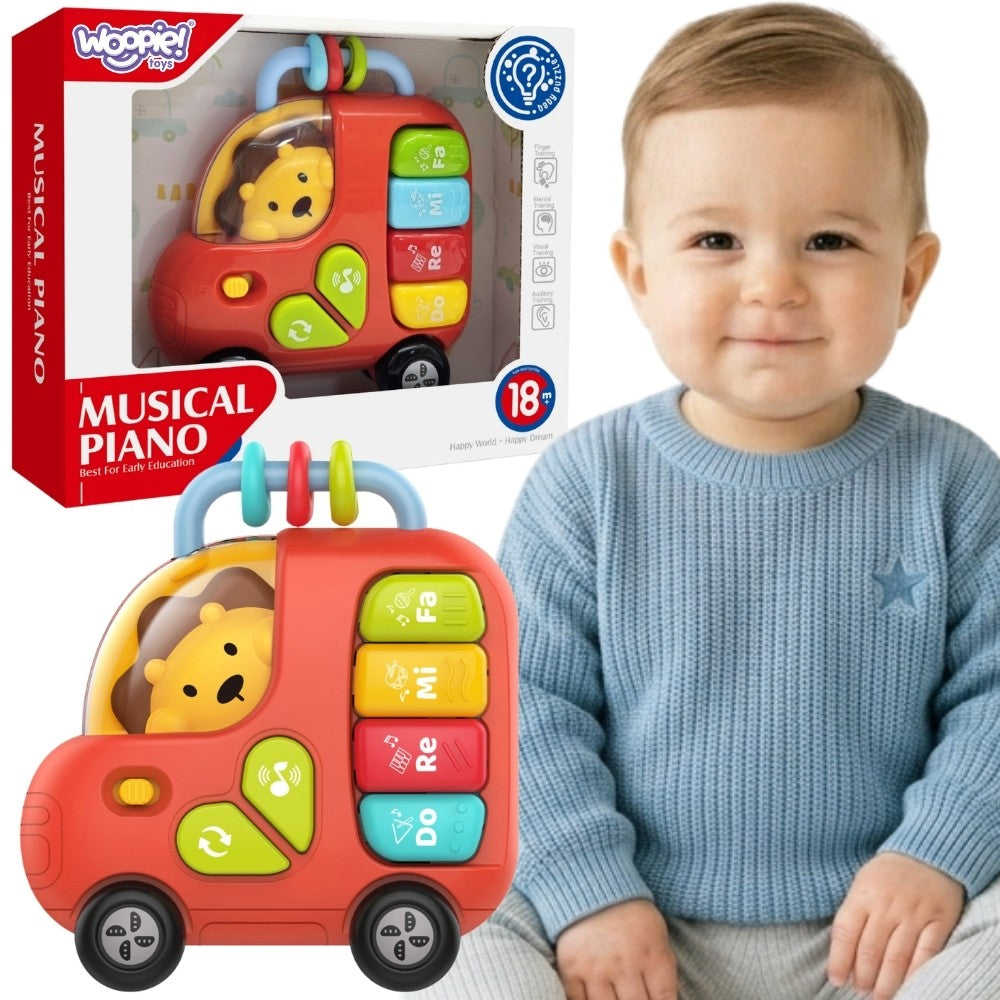 WOOPIE BABY Interaktyvus Pianinas Autobusas su Liūtu, Muzika