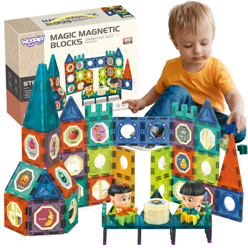 WOOPIE Magnetic Blocks Castle 98 vnt.