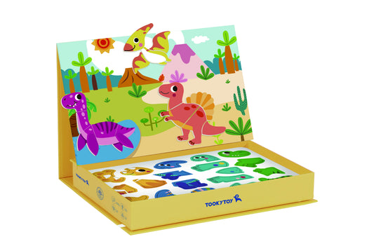 TOOKY TOY Magnetinė dėlionė Dinozaurai vaikams