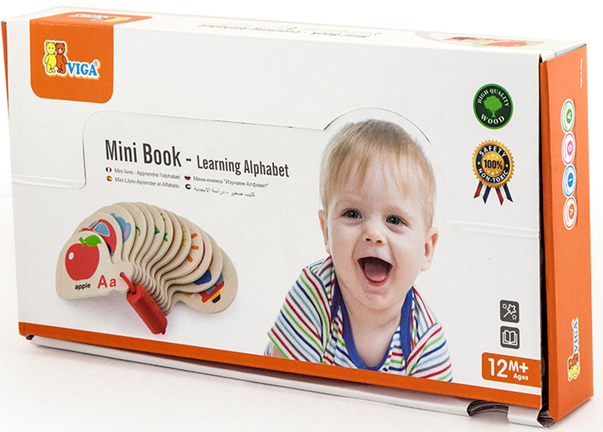 VIGA Medinė Montessori Abėcėlė ir Anglų Kalbos Knygelė
