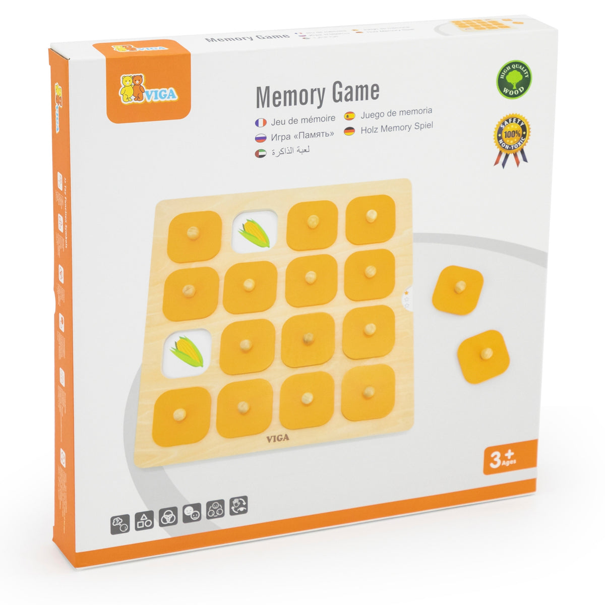 Viga Atminties žaidimas Montessori 10 kortelių vaikams