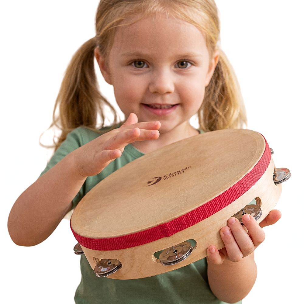 CLASSIC WORLD Medinis Muzikinis Tamburinas 25 cm Vaikams