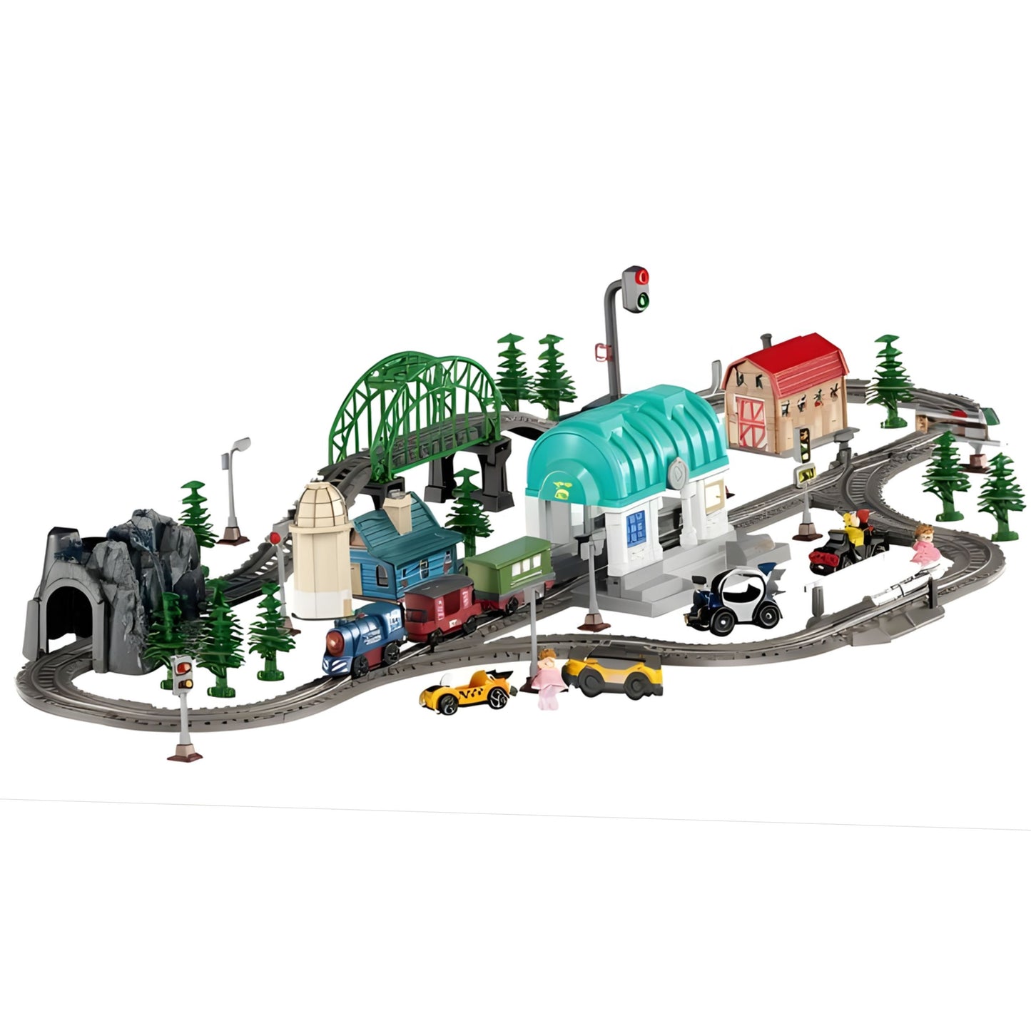 WOOPIE Elektrinis traukinys, Geležinkelio trasa XXL, didelė trasa – vaizdas 3