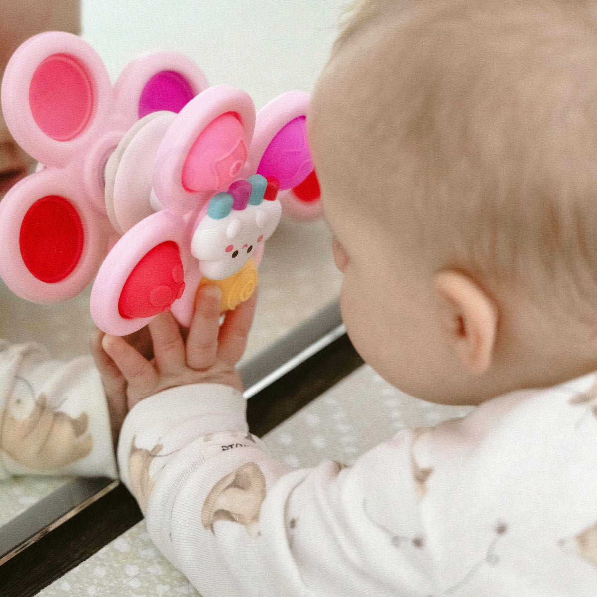 WOOPIE BABY Suktukai Sensoriniai Žaislai 3 vnt. Rožiniai – Vienaragis, Žvaigždė, Debesis