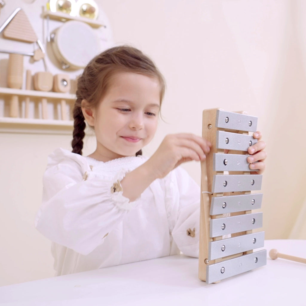 VIGA Muzikinė lenta su 12 perkusijos instrumentų vaikams