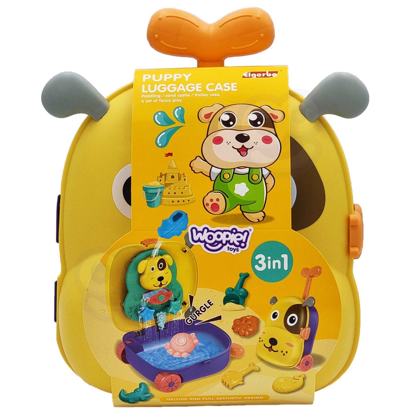 WOOPIE Smėlio ir Vandens žaislų rinkinys 3in1 Lagaminas Šuniukas, 3 vnt – vaizdas 3