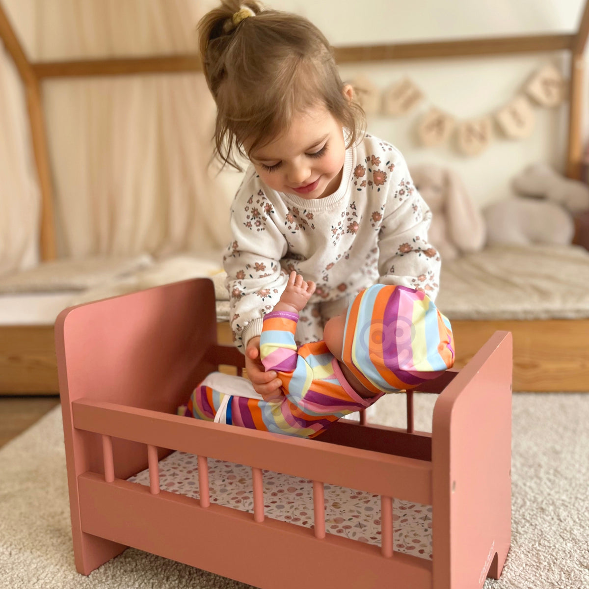 WOOPIE ROYAL Lėlės Drabužių Rinkinys Kombinezonas Vienaragio Kepurė 43-46 cm