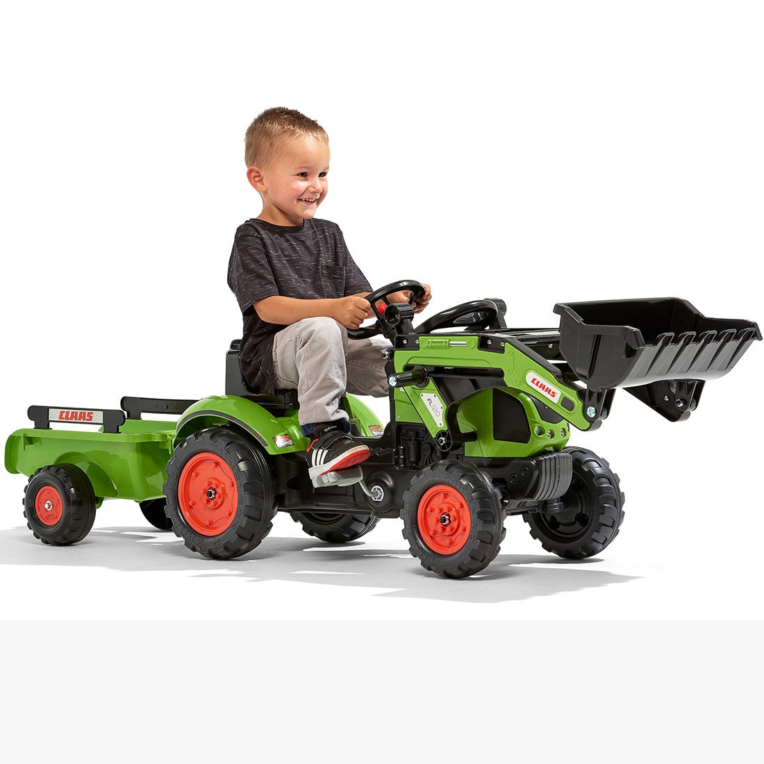 Falk Claas Arion 410 Minitraktoris su Priekaba ir Kaušu, 2-5 m.