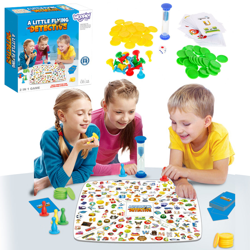 WOOPIE 2 in 1 Stalo Žaidimas Mažasis Detektyvas ir Kinietiškos Šaškės