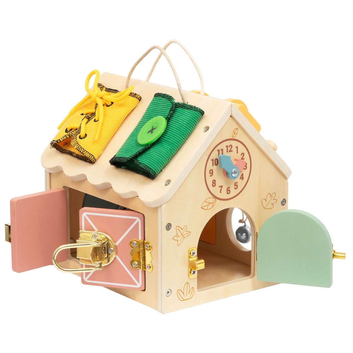 TOOKY TOY Medinė Manipuliacinė Namelis su Užraktais