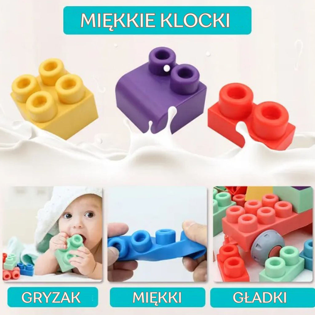 WOOPIE minkšti konstruktoriai Pastel Animals, 86 dalys