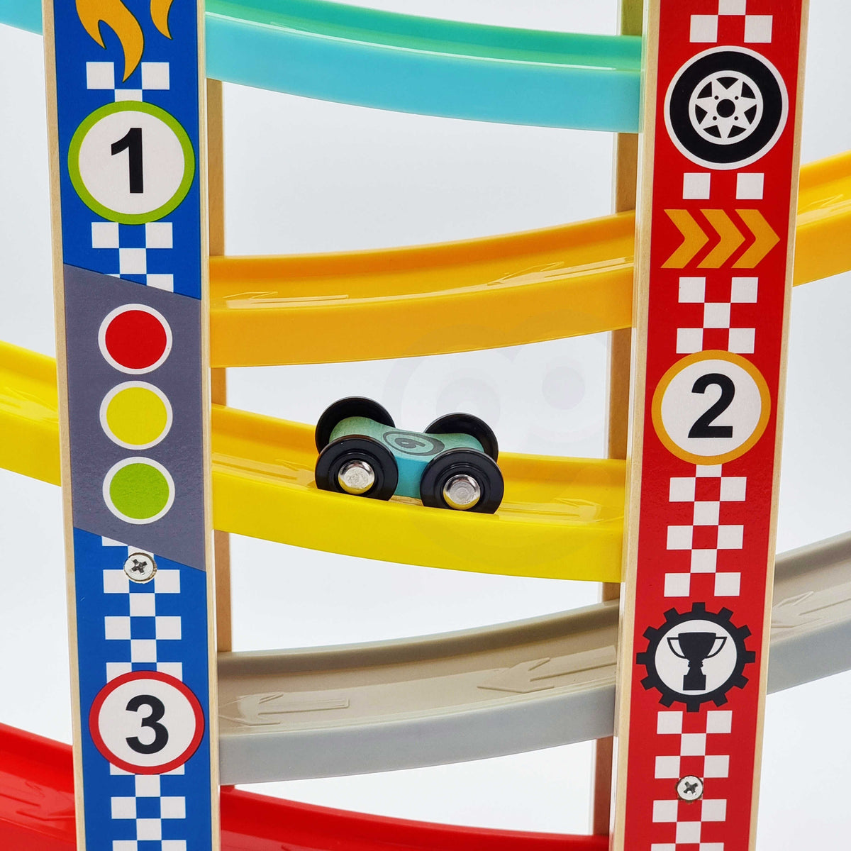TOOKY TOY Spalvotas trasos kaskadinis takelis mašinėlėms