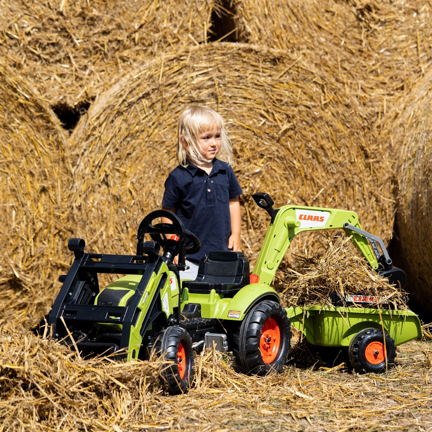 FALK CLAAS Arion Pedalinis Traktorius su Priekaba ir Kaušu Nuo 2 Metų