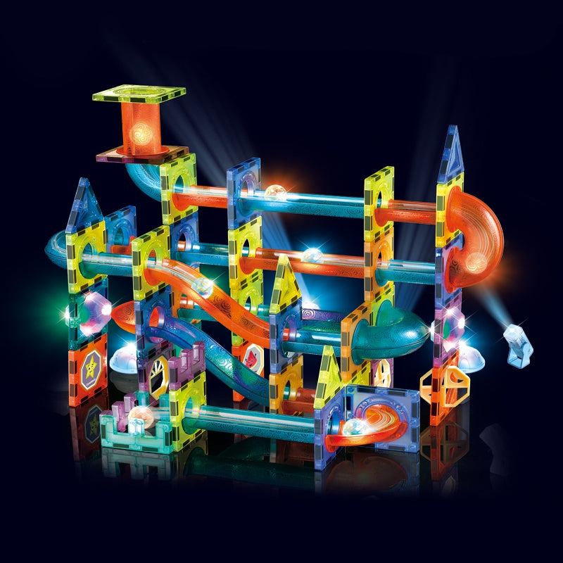 WOOPIE Magnetic Blocks Ball Track Light 75 vnt.