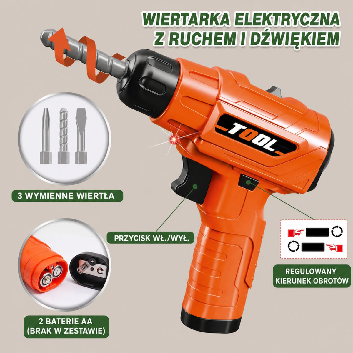 WOOPIE 4-in-1 Dirbtuvės Mažam Meistrui su Gręžtuvu 90 Detalių