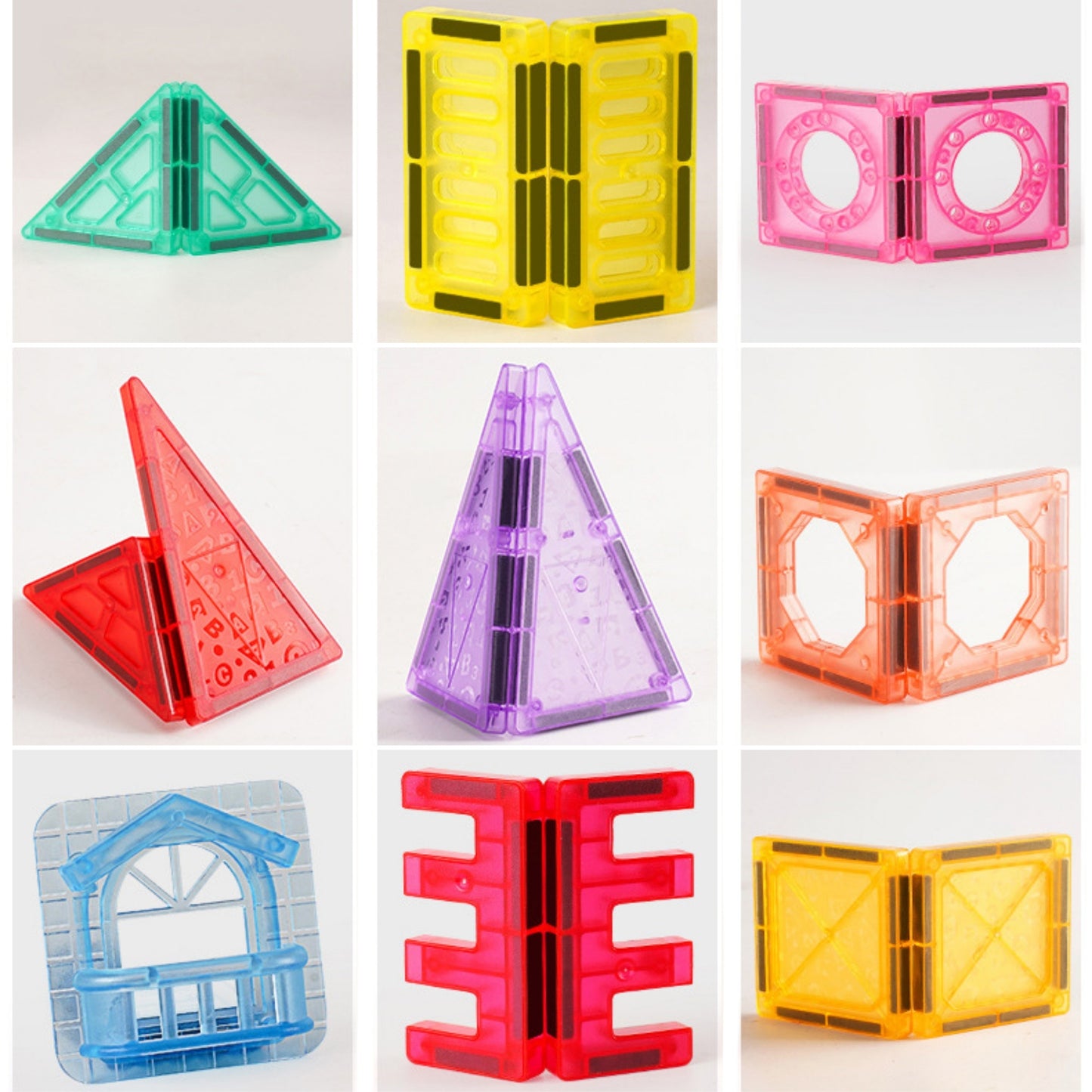 WOOPIE Magnetiniai 3D Blokai Pilis ir Transporto Priemonės 110 vnt.