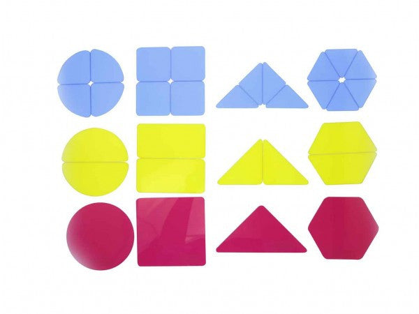 MASTERKIDZ Skaidrių geometrinių figūrų rinkinys spalvoms ir formoms pažinti