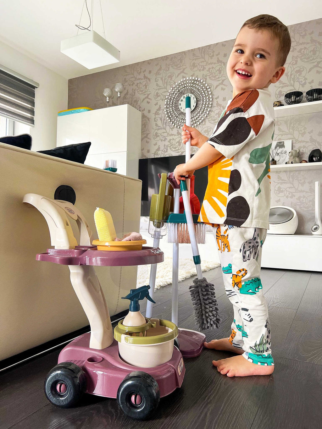 WOOPIE XXL Valymo Rinkinys 3-in-1 su Vežimėliu 26 dalys