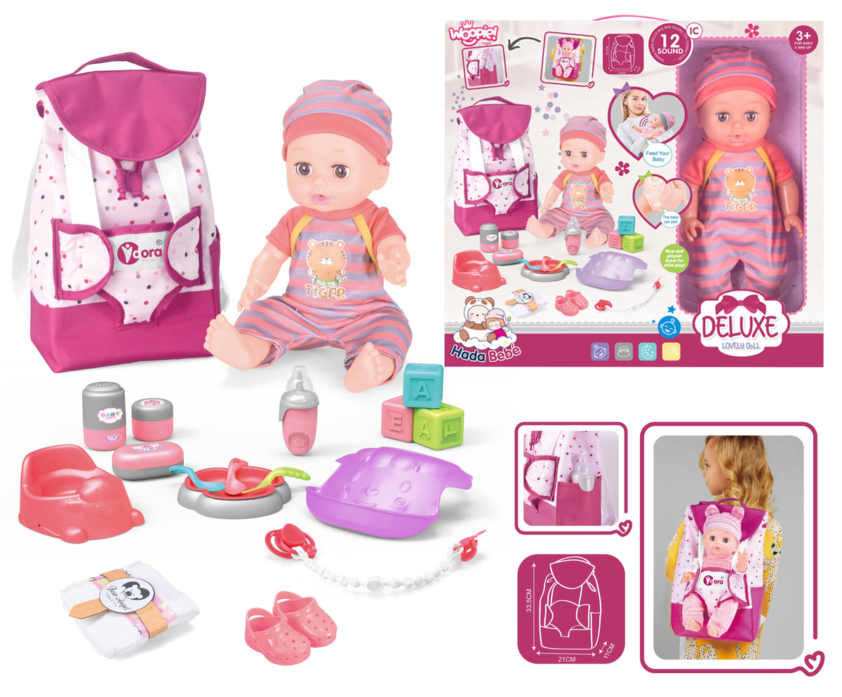 WOOPIE ROYAL Auklės rinkinys su lėle ir 19 priedų 30 cm
