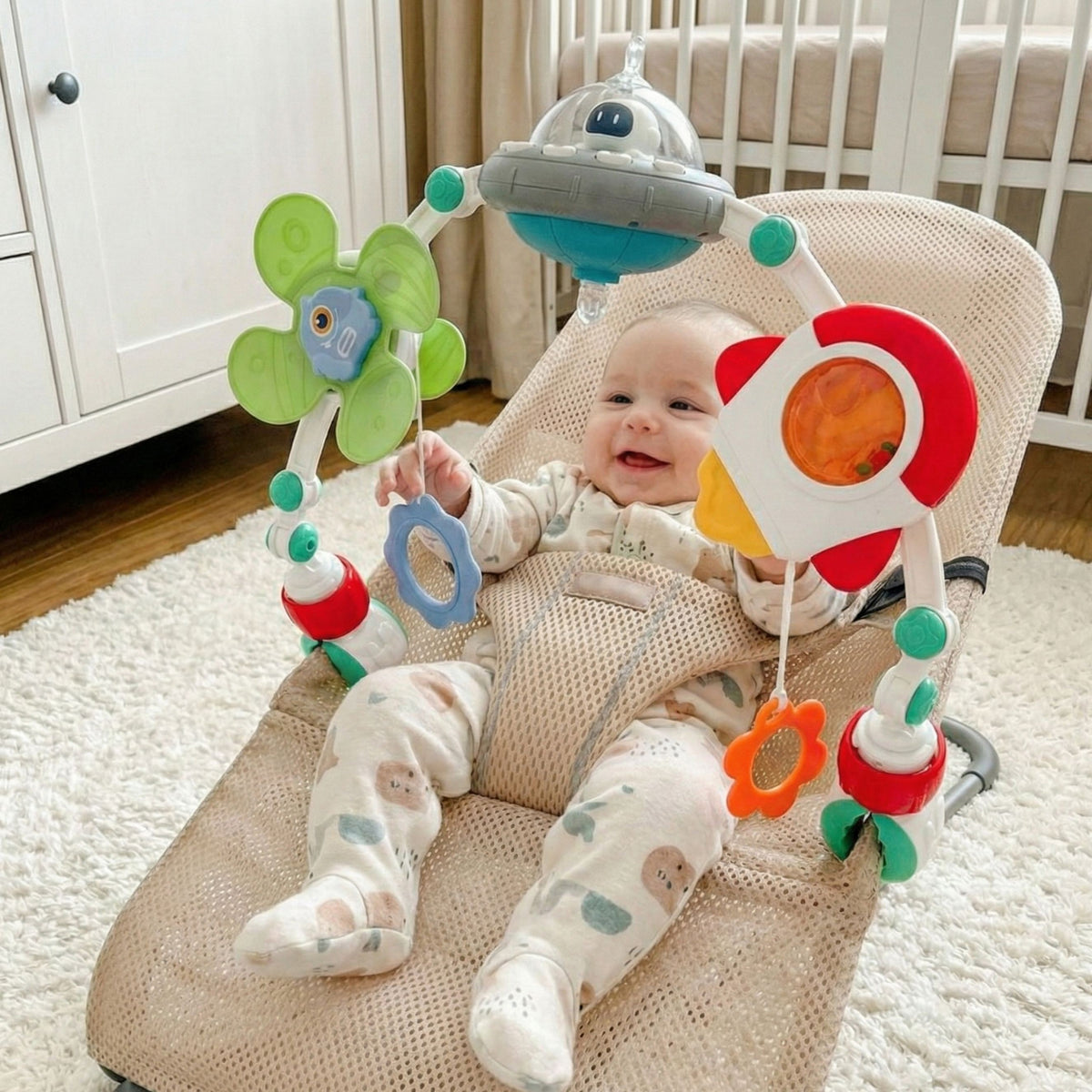 WOOPIE BABY interaktyvi lopšio arka su lopšinėmis ir šviesomis