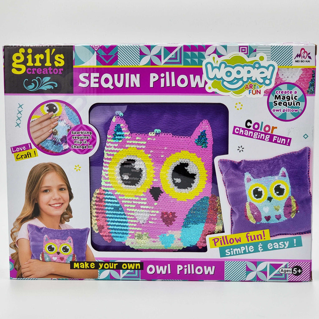 WOOPIE ART&FUN Kūrybinis rinkinys – Pagalvėlė su pelėdute ir žvyneliais